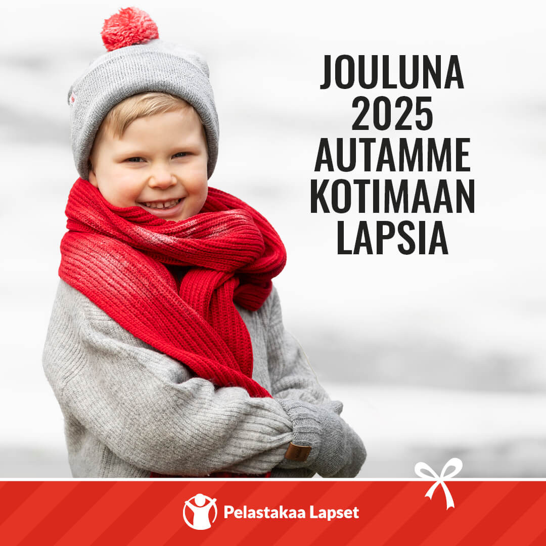 Jouluna 2025 autamme kotimaan lapsia