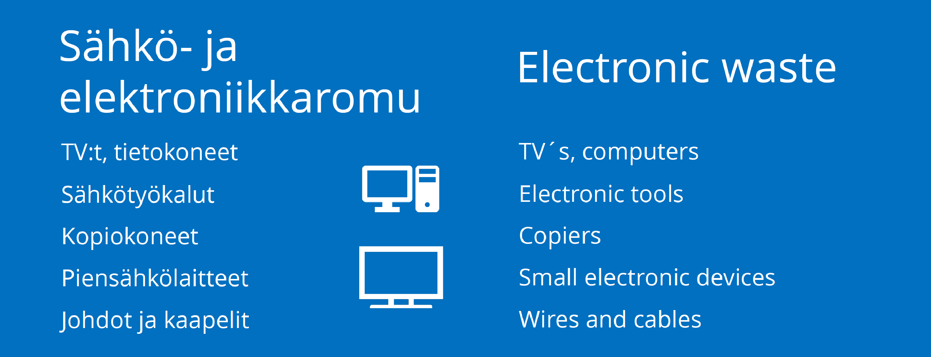 Sähkö- ja elektroniikkaromun lajitteluohje